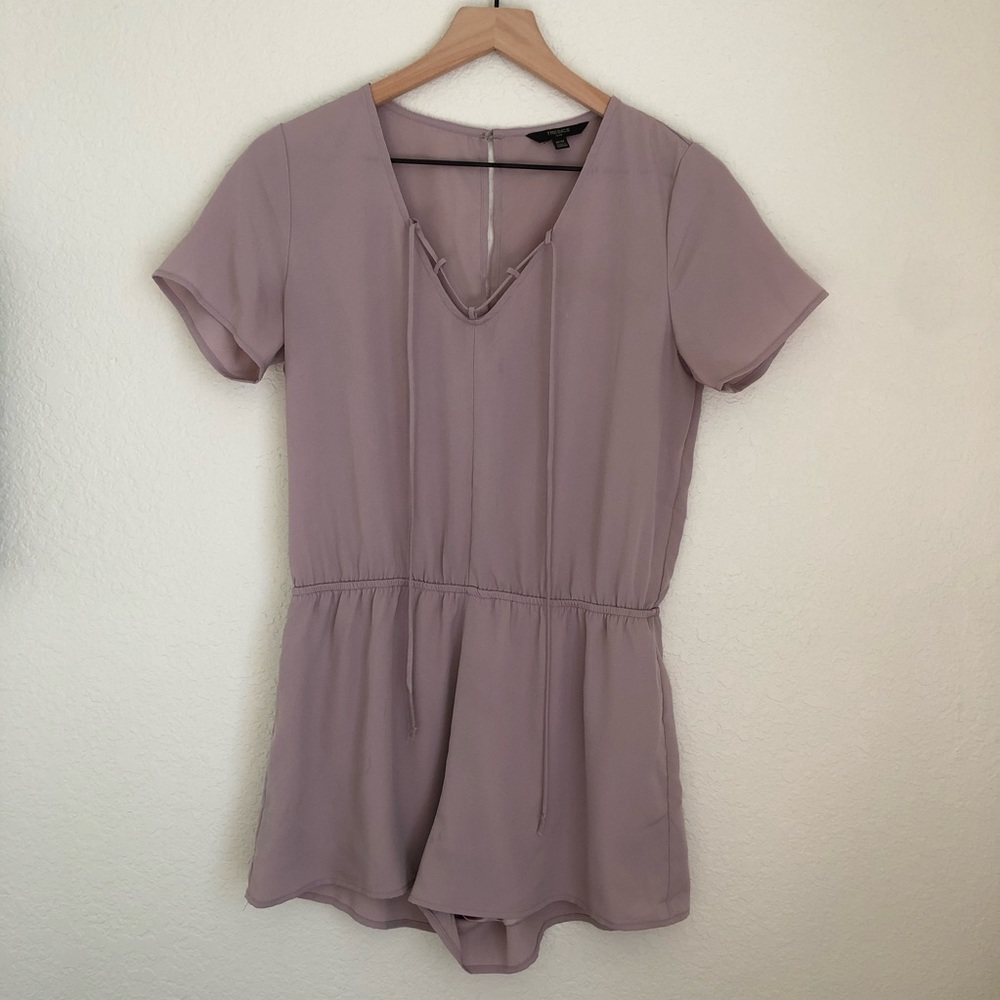 Tresics Taupe Romper Bodysuit Shorts